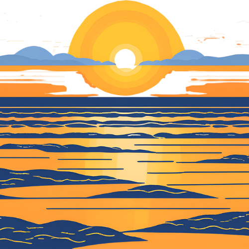 Spiritual Journey Sunset Image Ocean sunset representing spiritual journey and tarot reading services
