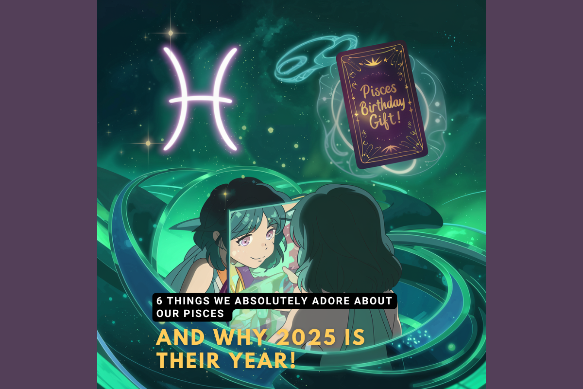 Vibrant Pisces season graphic: "6 Things We Love About Pisces" book with dreamy waves, happy birthday message through March 20, 2026, and March 2026 horoscopes Virgo Blood Moon lunar eclipse on March 3 for all zodiac signs.