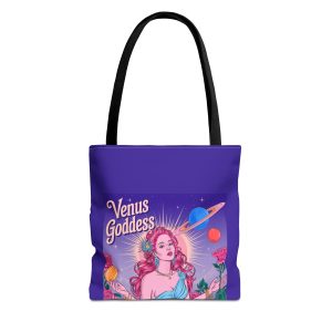 Venus Mirror Magic Tote – Reflective Feminine Power in Full Bloom