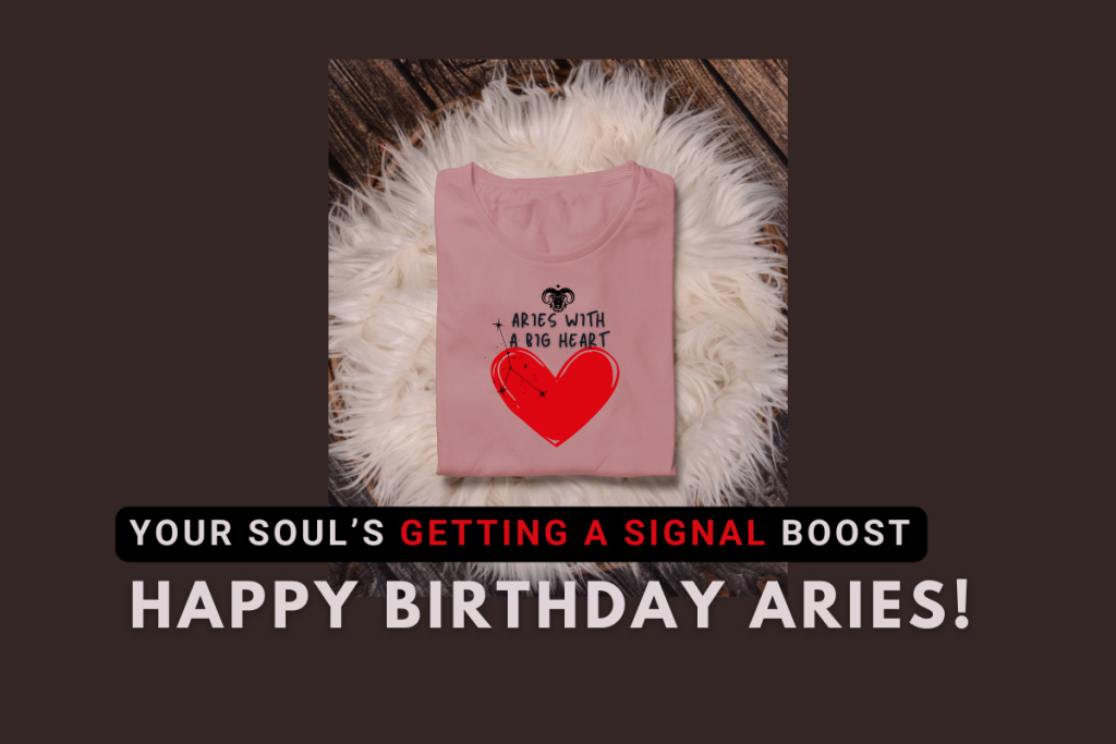 Aries with a Big Heart Tee for weekly horoscope April 12-18 2026, New Moon Aries 2026 fire sign boost, Aries weekly horoscope passion, and zodiac predictions April 2026